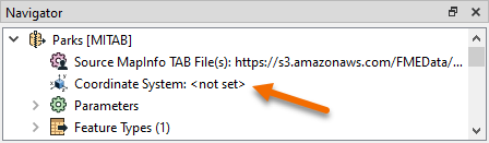 Finding an unset coordinate system on a reader